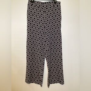 Kaari Blue Wide Leg Flowy Boho Palazzo Pants with Pockets